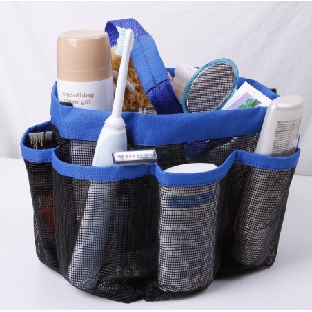 Borsa organizer da bagno 8 tasche da viaggio multitasche shower caddy con rete traspirante