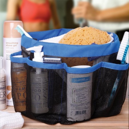 Borsa organizer da bagno 8 tasche da viaggio multitasche shower caddy con rete traspirante