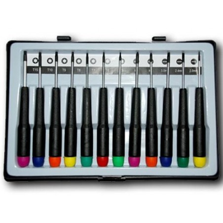 Cacciaviti 12 pz ripara notebook orologi croce taglio torx con custodia