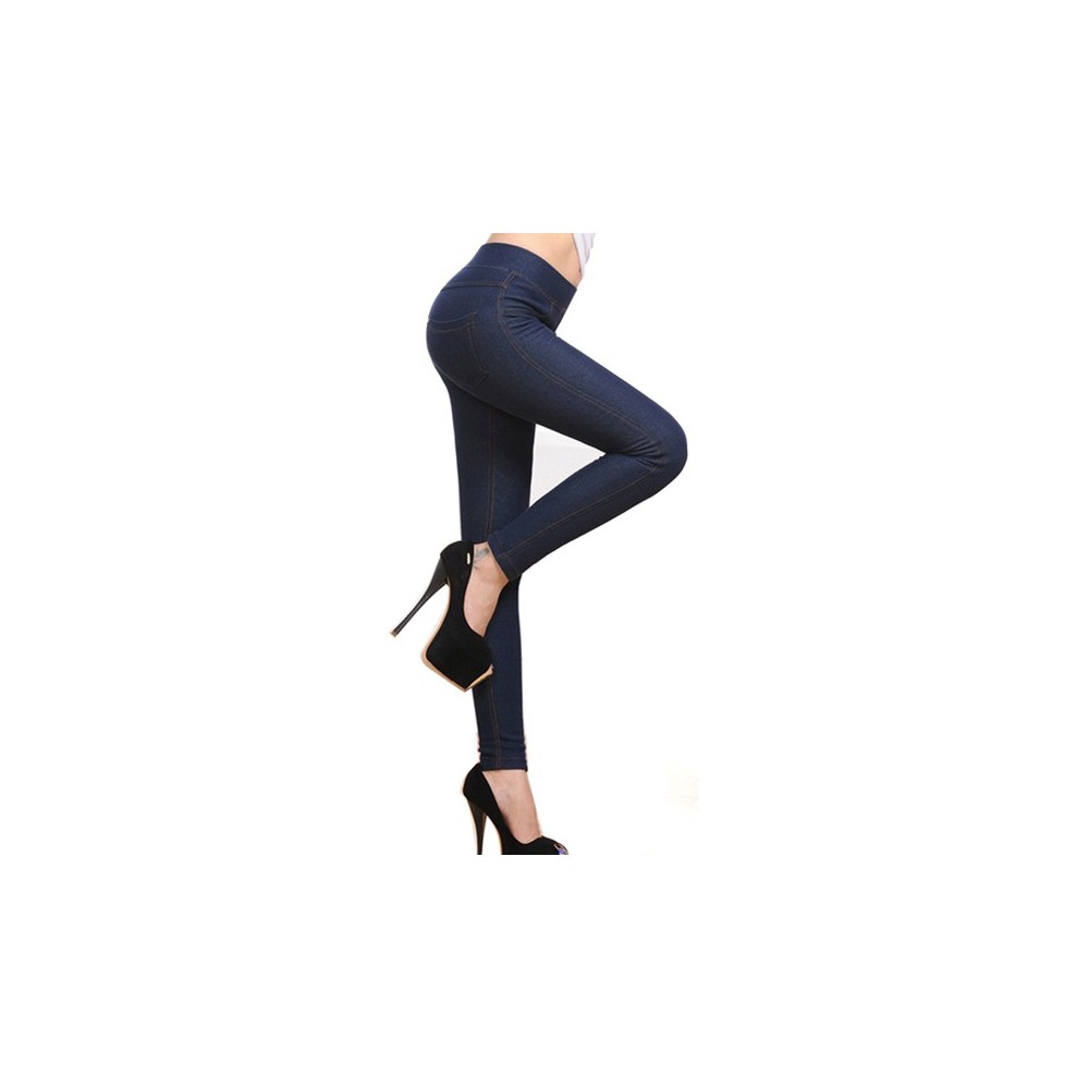 Leggings denim JEGGINGS felpati con pelliccia elasticizzato in jeans | eBay