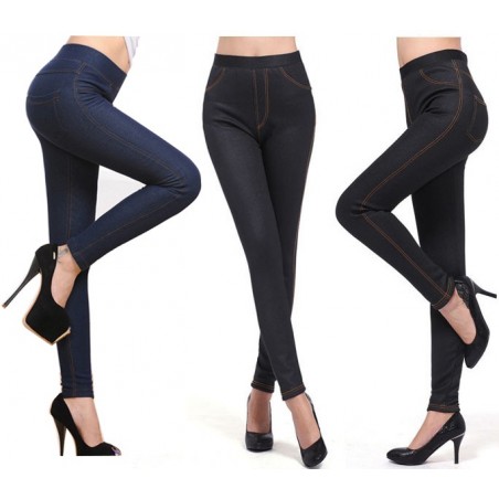 Leggings denim JEGGINGS felpati con pelliccia elasticizzati in vari colori Leggings denim JEGGINGS felpati con pelliccia elasticizzati in vari colori