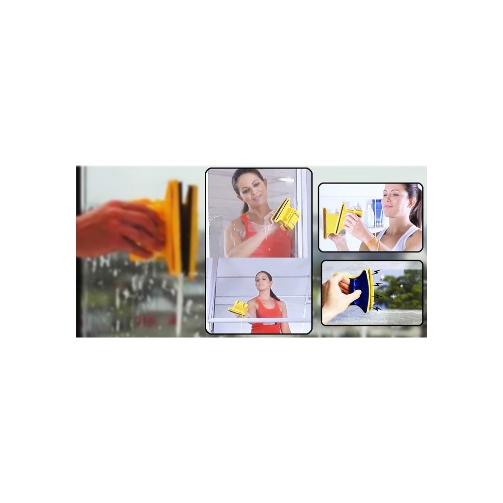 Lavavetri magnetico doppia spazzola e azione pulisci su entrambi i lati