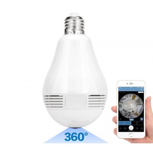 Telecamera Wi-Fi di sorveglianza con attacco E27 768881 Panoramica 360°  2