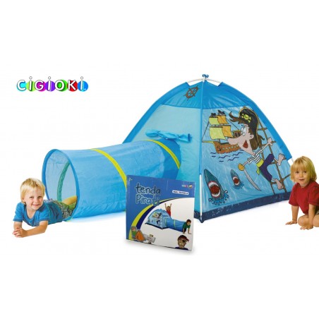Tenda da gioco dei pirati con tunnel pop up per bambini 