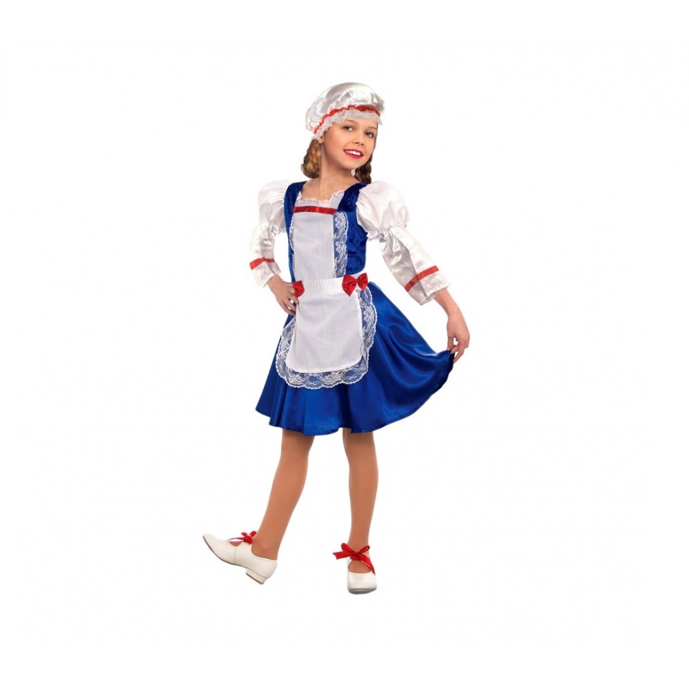 Costume carnevale per bambina OLANDESINA con cuffietta inclusa 368769
