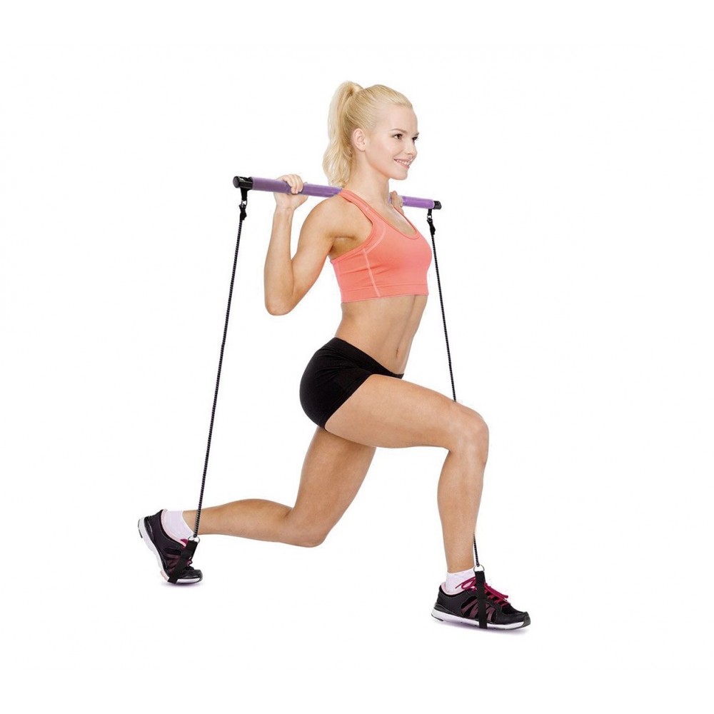 Bastone da allenamento per pilates 717176 per esercizi a corpo libero con DVD 