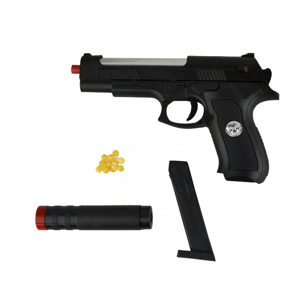 Pistola ad aria compressa 285589 con SILENZIATORE  6 mm pallini inclusi