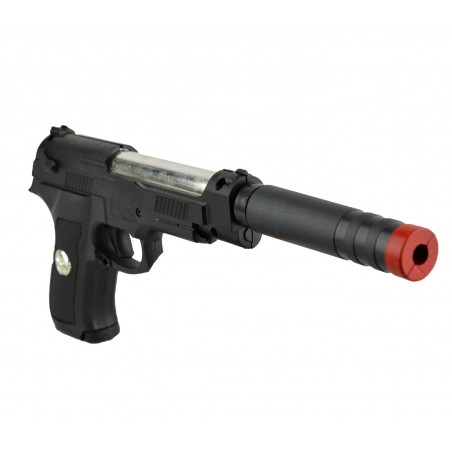 Pistola ad aria compressa 285589 con SILENZIATORE  6 mm pallini inclusi