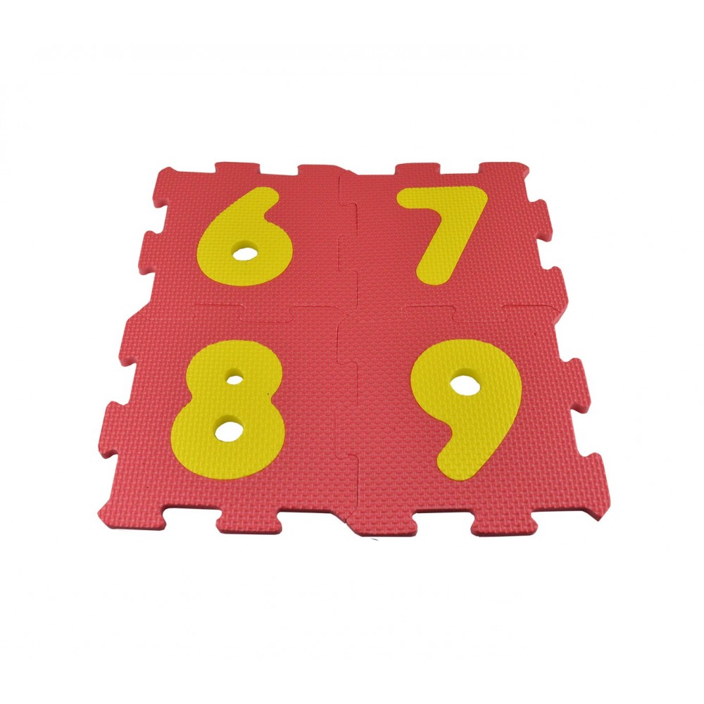 MEDIA WAVE store Tappeto puzzle eva 10 pz da gioco 410387 componibile 29.5 x 29.5 cm BICOLORE Rosa 