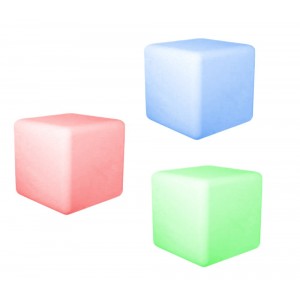 Image of Set 3 Cubi LED Multicolore Cromoterapia 370582 luce ambiente Notturna 6,5 cm 8435524510759