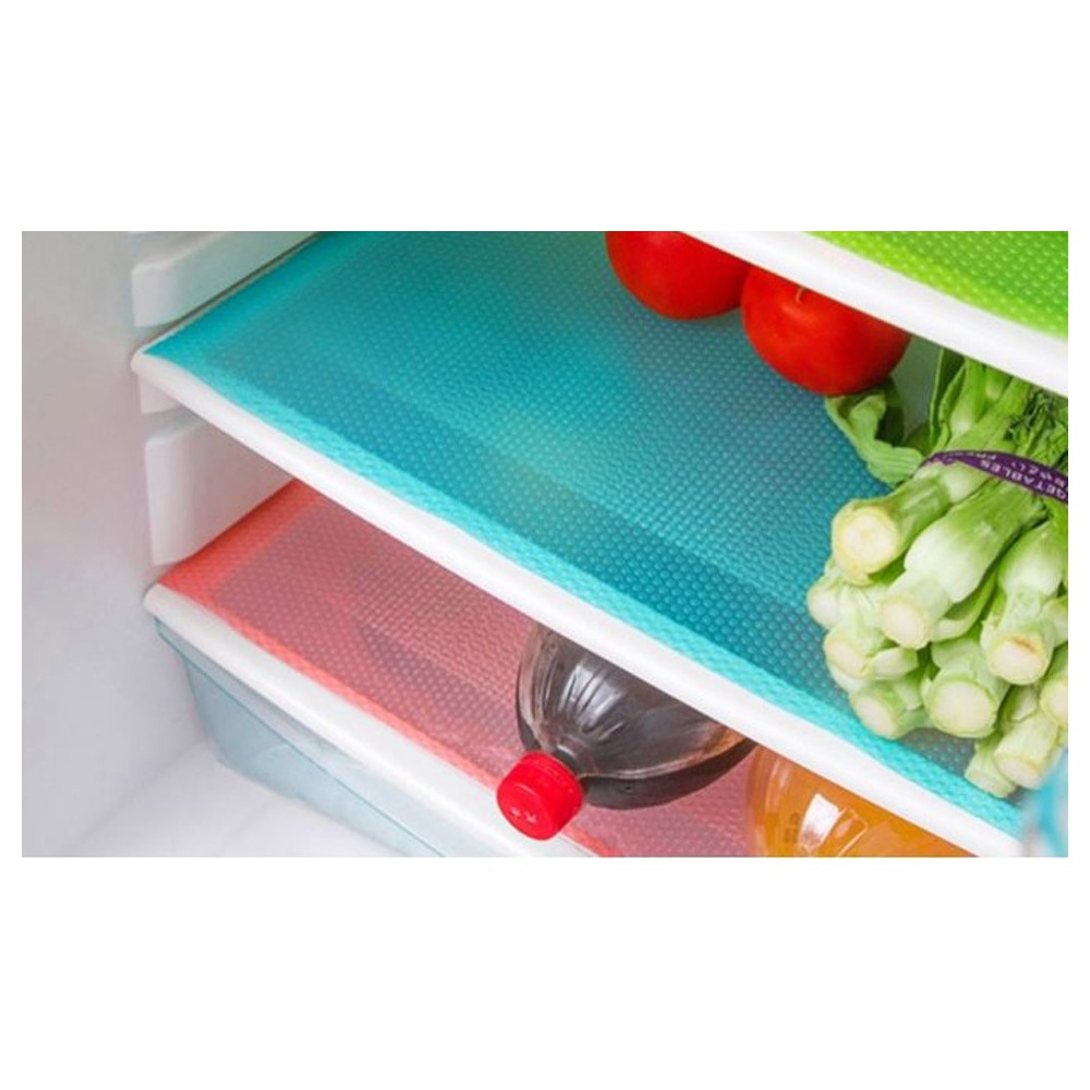 Fenzer Confezione 24 Tappetini Lavabili Per Frigorifero, Colori Assortiti, Antiscivolo