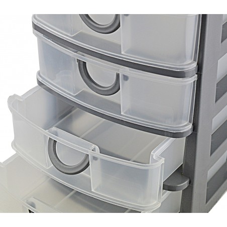 Cassettiera multiuso a 6 Piani in plastica rigida da scrivania BOXIN 195864