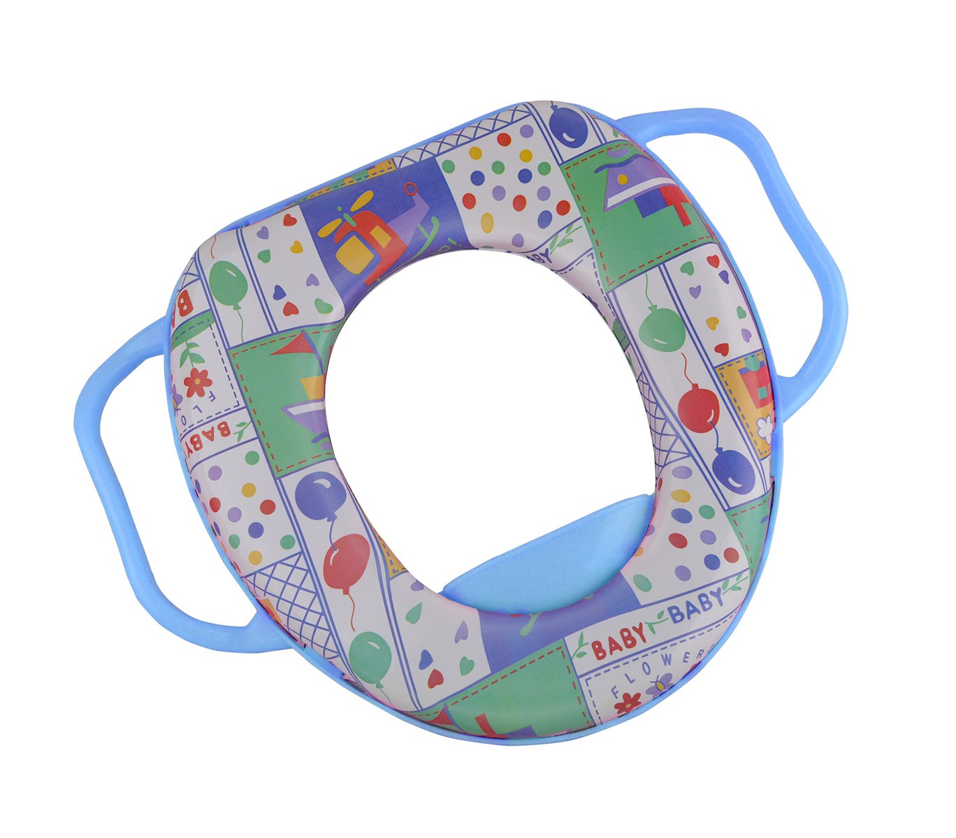 Riduttore WC Water Toilette Bambini Sedile Morbido Imbottito Maniglie Copriwater