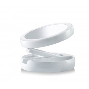 Specchio Cosmetico Led Double Face Zoom 1X e 10X per Trucco 053158 Pieghevole 2