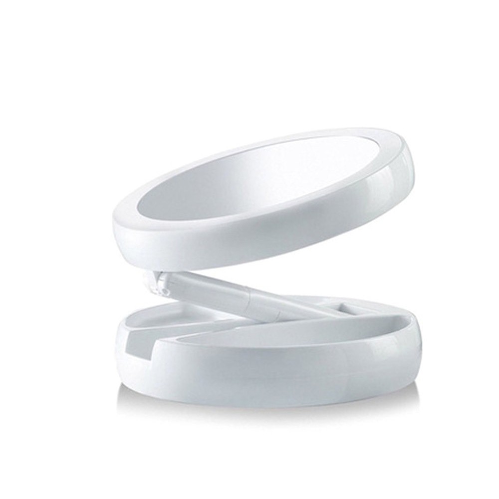 Specchio Cosmetico Led Double Face Zoom 1X e 10X per Trucco 053158 Pieghevole