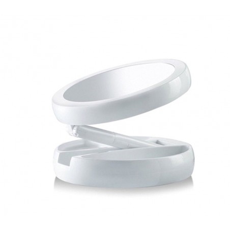 Specchio Cosmetico Led Double Face Zoom 1X e 10X per Trucco 053158 Pieghevole