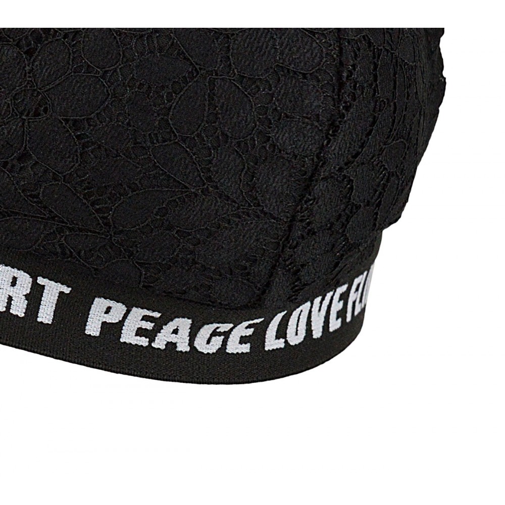 Reggiseno RIEM H869 con stringhe ed elastici incrociati con coppe in pizzo