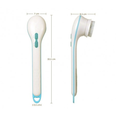 Spazzola doccia 5 in 1 a batterie DOCCIA SPA massaggio corpo schiena viso