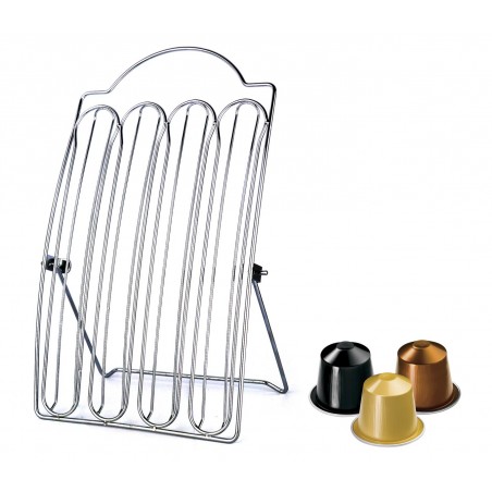 Stand capsule caffè porta capsule WELKHOME 365984 in metallo 24 posti 4 colonne Stand capsule caffè porta capsule WELKHOME 365984 in metallo 24 posti 4 colonne