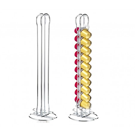 Portacapsule a 2 colonne WELKHOME 365960 in metallo 18 posti