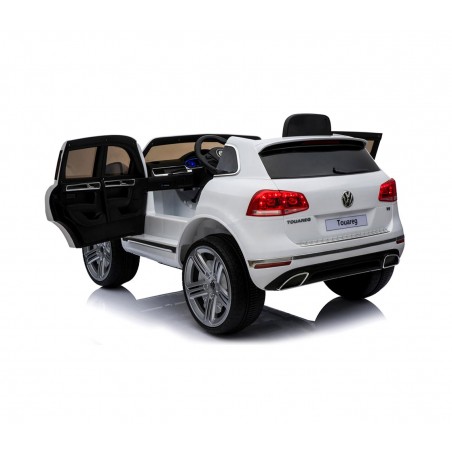 Auto bambini elettrica suv VOLKSWAGEN Touareg B81323 sedile in pelle 12V lcd MP4