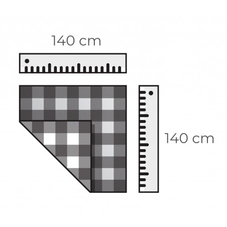 Tovaglia da tavola quadrata 140x140  cm in pvc trasparente 302965