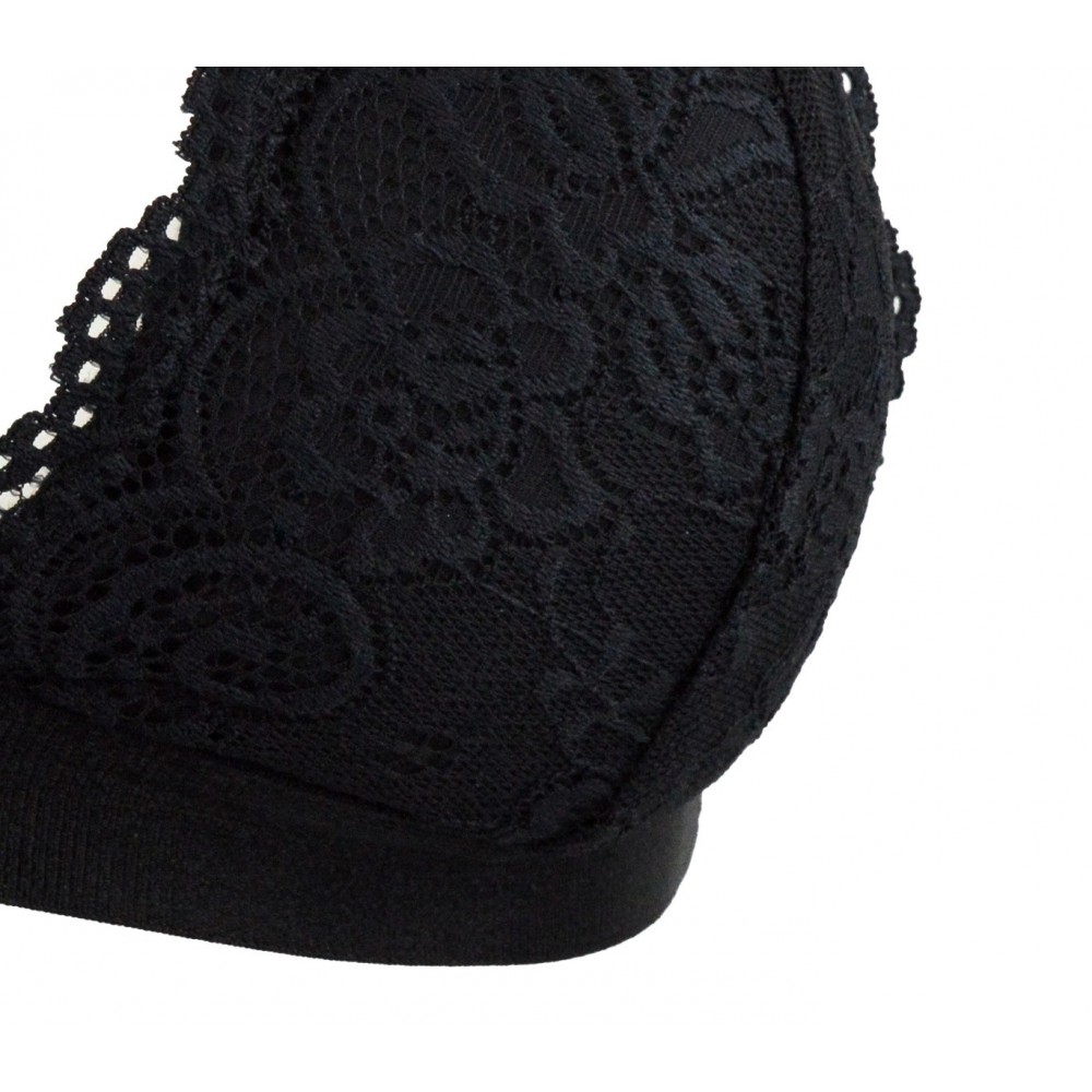 Reggiseno Morena H832 a triangolo in pizzo nero e bianco
