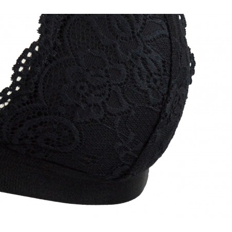 Reggiseno Morena H832 a triangolo in pizzo nero e bianco