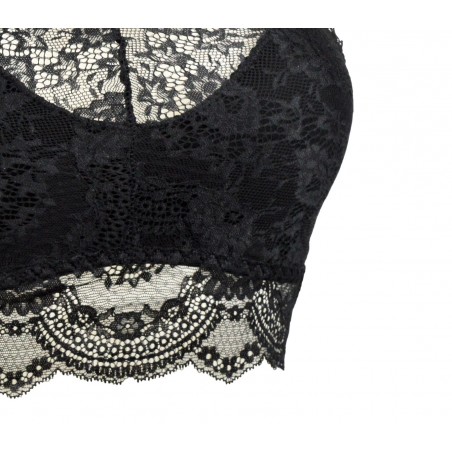 Reggiseno - top Erika H612 in pizzo supersexy nero e bianco