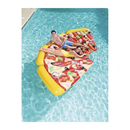44038 Poltrona materassino Pizza Party con portabicchiere 188 x 130 cm 
