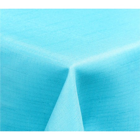 344903 Tovaglia da tavola effetto lino tonda diam.180 cm con orlo vari colori