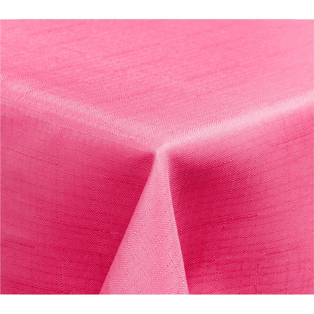 344903 Tovaglia da tavola effetto lino tonda diam.180 cm con orlo vari colori