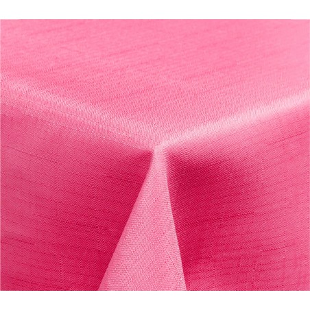 344903 Tovaglia da tavola effetto lino tonda diam.180 cm con orlo vari colori