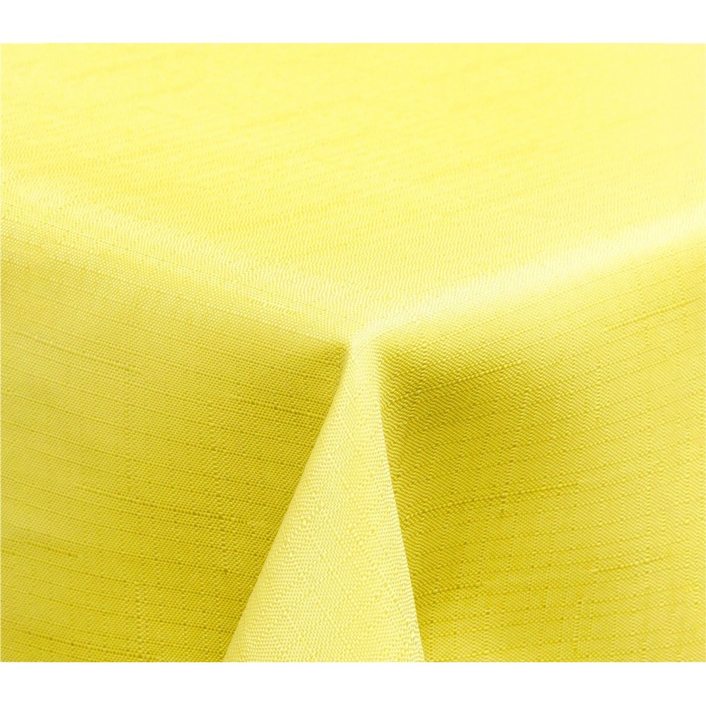 344903 Tovaglia da tavola effetto lino tonda diam.180 cm con orlo vari colori