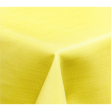 344903 Tovaglia da tavola effetto lino tonda diam.180 cm con orlo vari colori