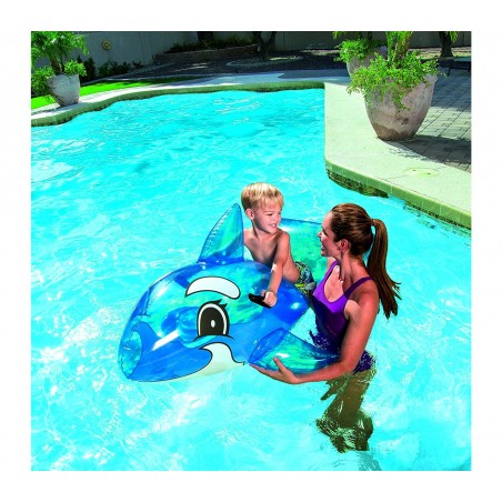 Cavalcabile BESTAWAY a forma di Balena 41037 trasparente gonfiabile 157 x 94 cm