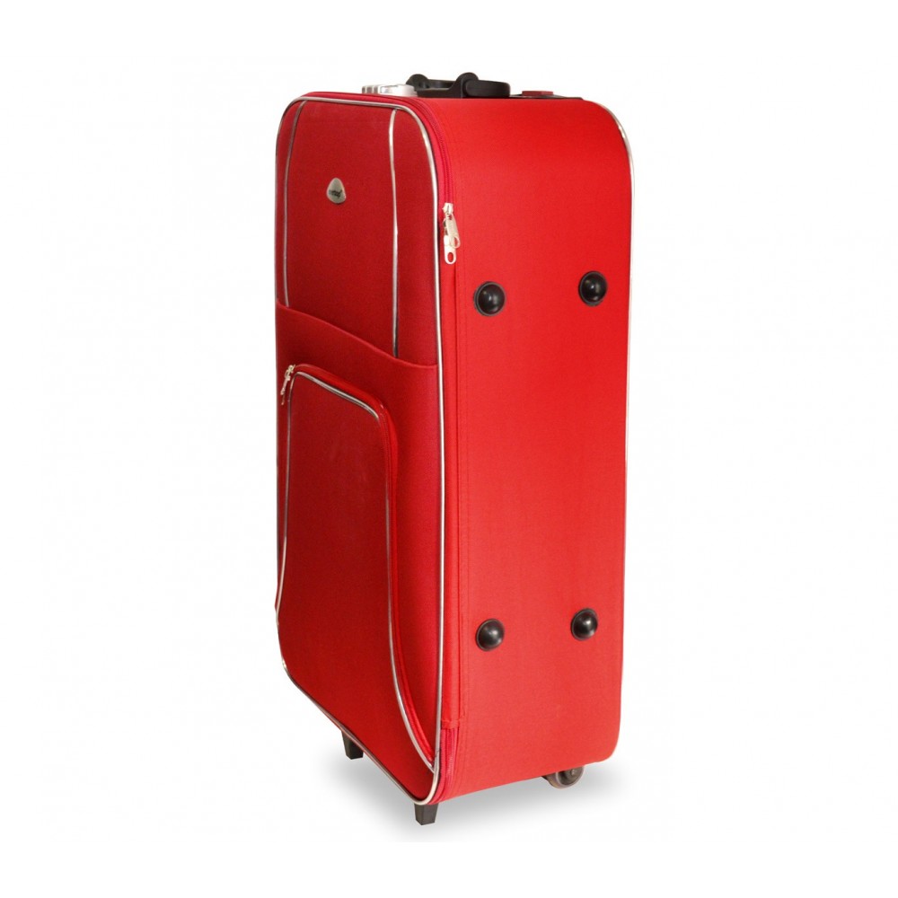 KIT SET DA VIAGGIO ASCIUGACAPELLI PIASTRA SPAZZOLA BORSA BEAUTY CASE ROSSO