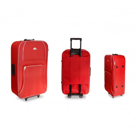 Set di 3 Trolley 383526 EVERTOP in tessuto con blocco cerniere a combinazione