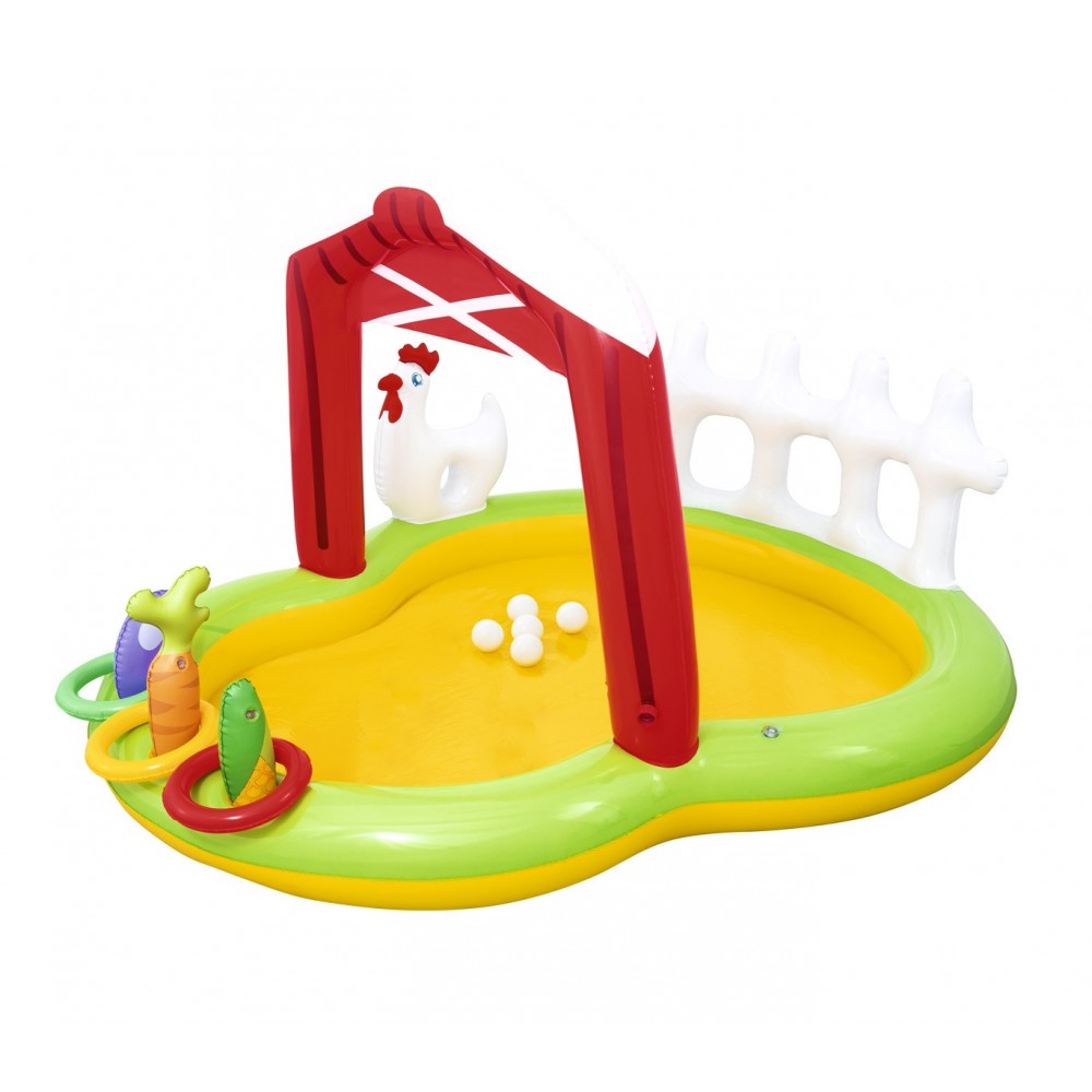 53065 Piscina Play Center Fattoria con spruzzo e giochi gonfiabili 175x147x102cm