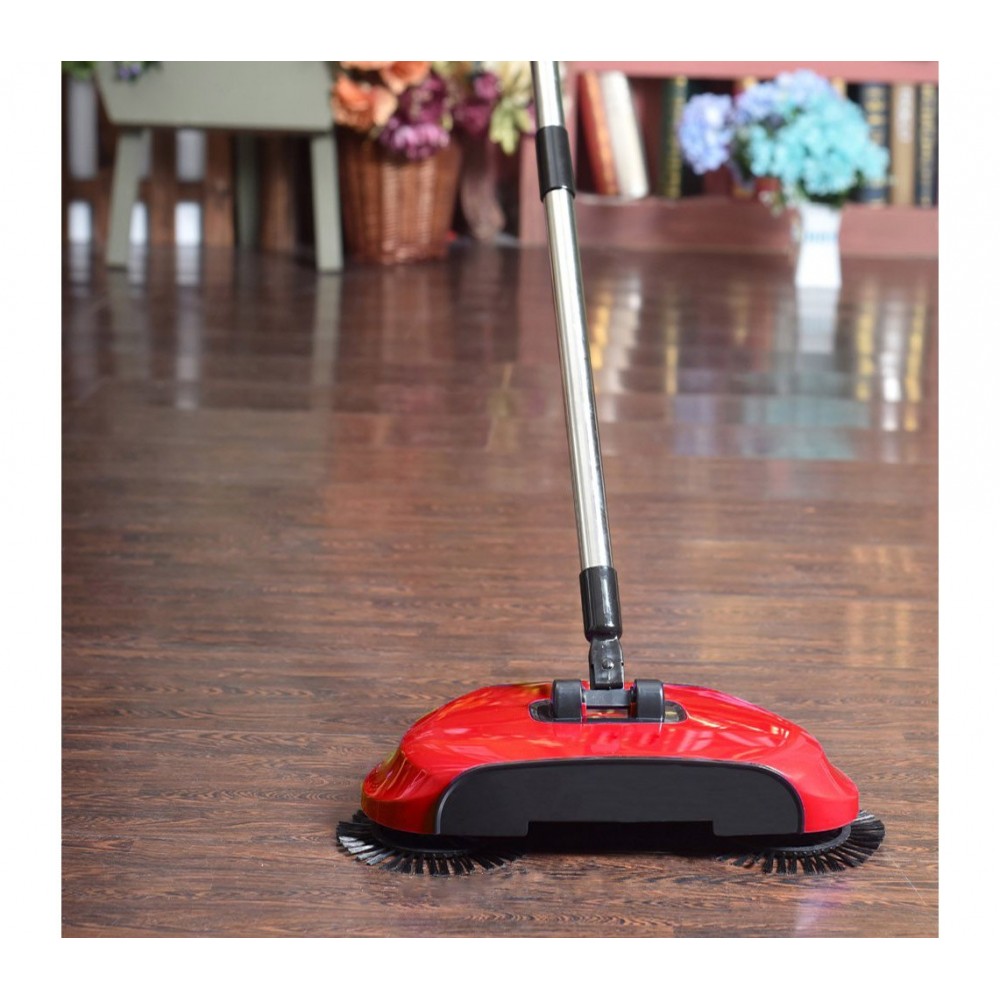 Scopa a 3 spazzole rotanti EN-221862 manuali senza elettricità e senza fili 