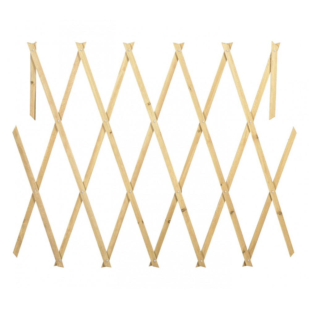 Barriera in legno grigliato estensibile 434013 da 150x30 cm Welkhome