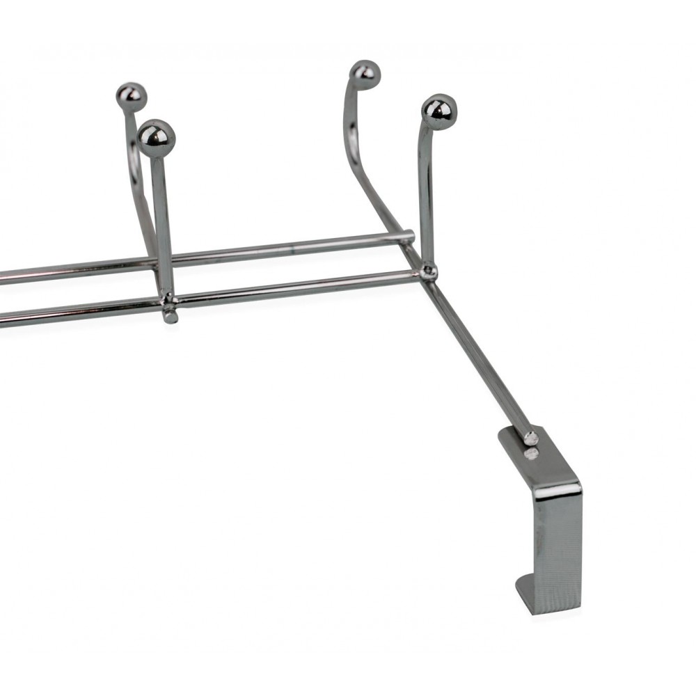 Appendiabiti da porta con ganci 364154 12 posti in metallo cromato