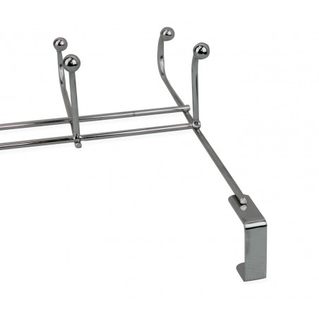 Appendiabiti da porta con ganci 364154 12 posti in metallo cromato