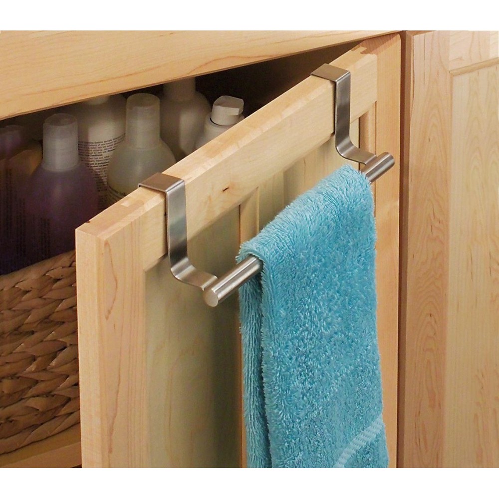 Porta asciugamani salvaspazio 061008 in acciaio 36x8x6 cm appendibile ad anta