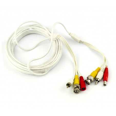 Prolunga 5 metri BCN RCA per videocamere segnale video e alimentazione 