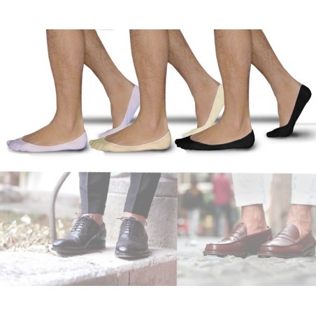 Pack di 12 paia di salvapiedi pedalini in cotone da uomo o da donna fantasmini scollati