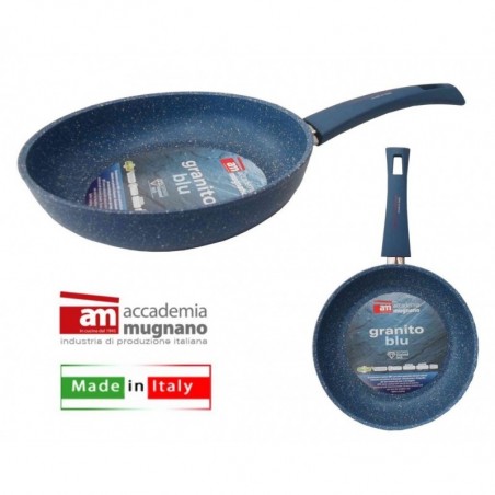 Padella antiaderente 22 cm con rivestimento Diamond Tech effetto pietra Accademia Mugnano Linea GRANITO BLU Padella antiaderente 22 cm con rivestimento Diamond Tech effetto pietra Accademia Mugnano Linea GRANITO BLU
