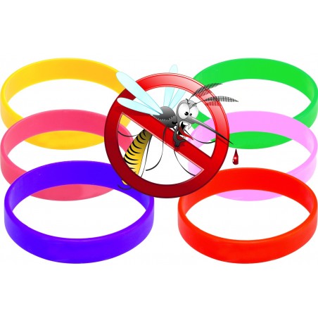 Braccialetto in silicone profumato antizanzare 2 misure adulti e bambini 