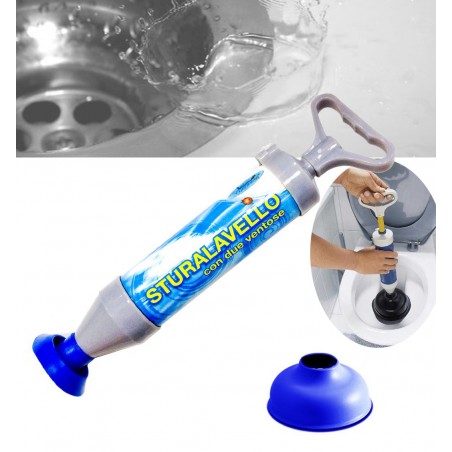 Pompa sturalavandini scarichi e wc con maniglia a tiraggio manuale libera tubi senza alcun sforzo
