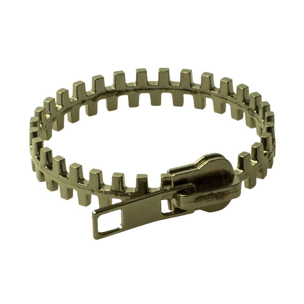 Bracciale rigido a forma di cerniera originale zip bracelet in due colori trendy